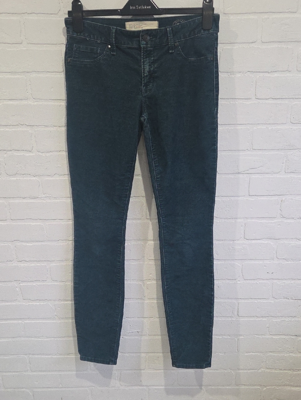 Marc By Marc Jacobs Skinny Corduroy Jeans in Teal-Blue